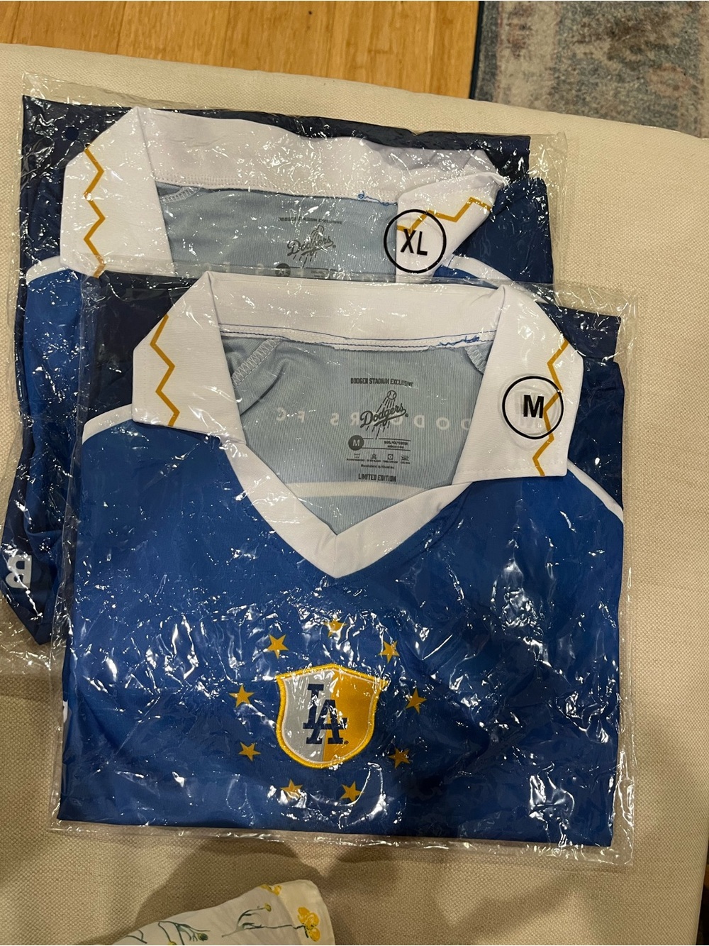 Men's LA Dodgers 2026  V-Neck Soccer Jersey -available in M (2) and (1) XL